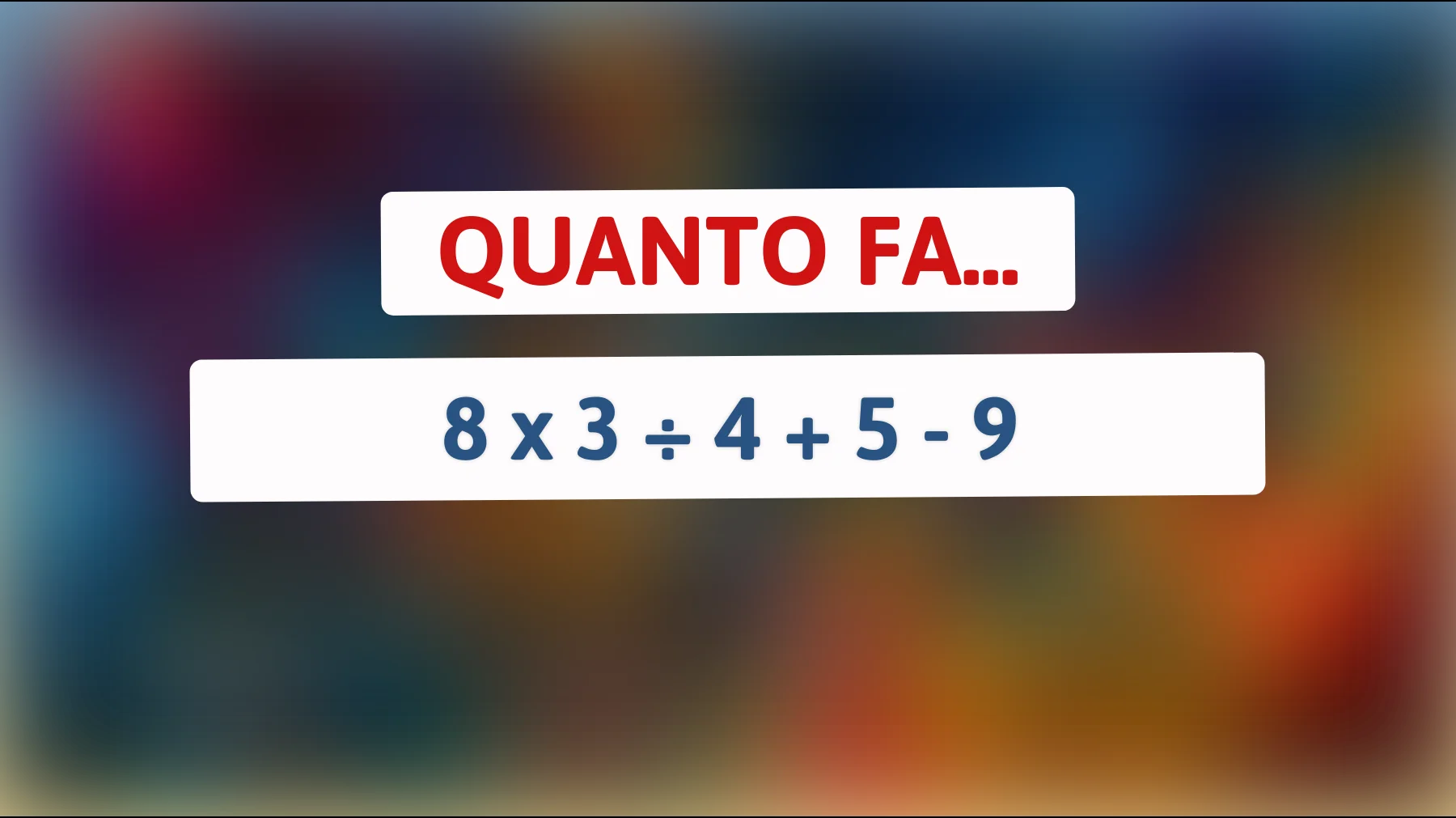 Sfida il tuo cervello: solo il 5% delle persone risolve questo indovinello matematico al primo tentativo! Hai quello che serve?"